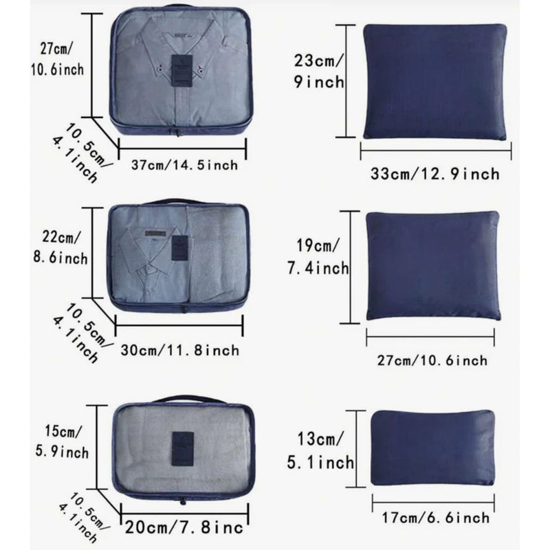Travel Pouch Set (6 Pcs)