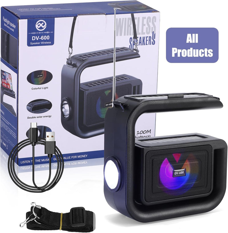 Solar Wireless Speaker - With Strong Flashlight