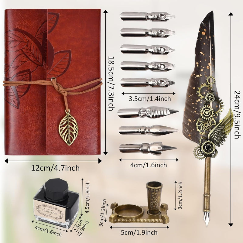 Retro Feather Pen - Green