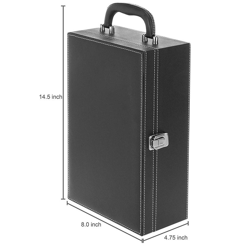 Leather wine box with accessories - 2 bottles