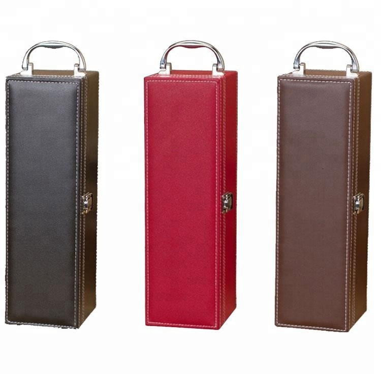 Leather wine box with accessories- 1 bottle