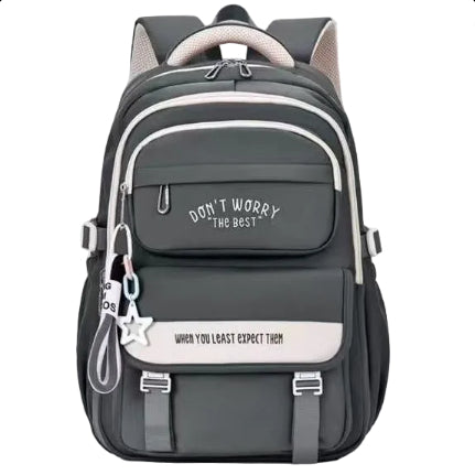School Backpack - Dont Worry - Gray