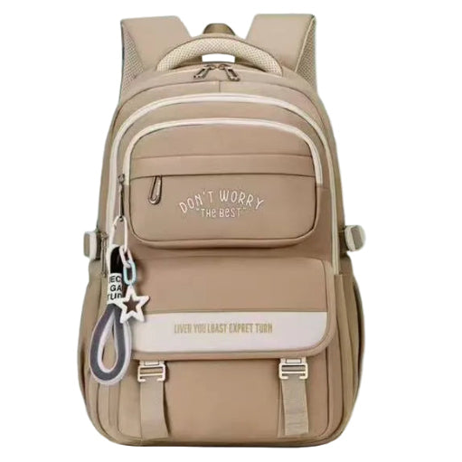 School Backpack - Dont Worry - Brown