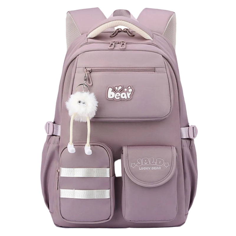 School Backpack - Bear - Pink