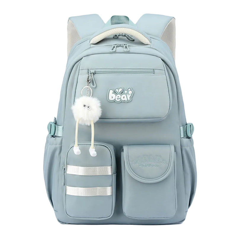 School Backpack - Bear - Blue