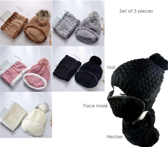 HAT SCARF SET OF 3 PCS