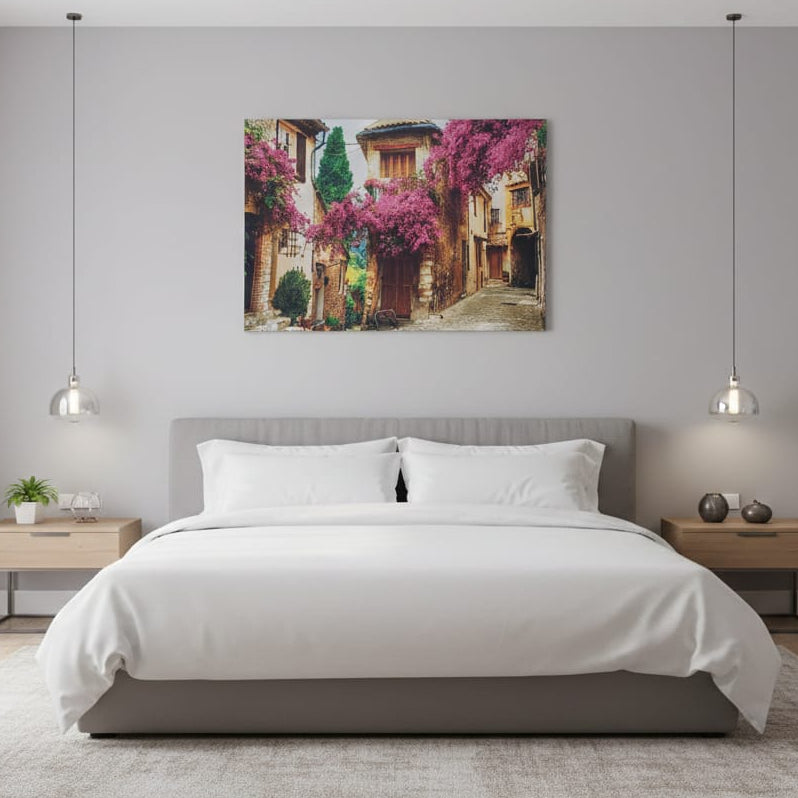 wall painting - pink roses