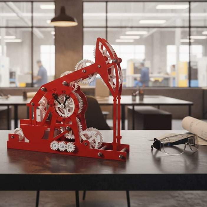 OIL PUMP METAL CLOCK