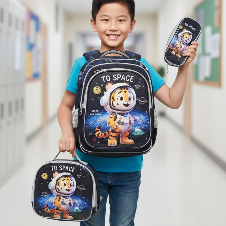 Space School Bag Set (3 Pcs)