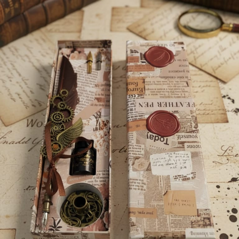 Retro Feather Pen