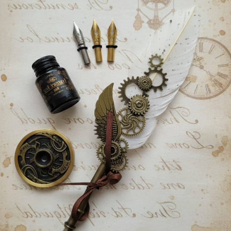 Retro Feather Pen