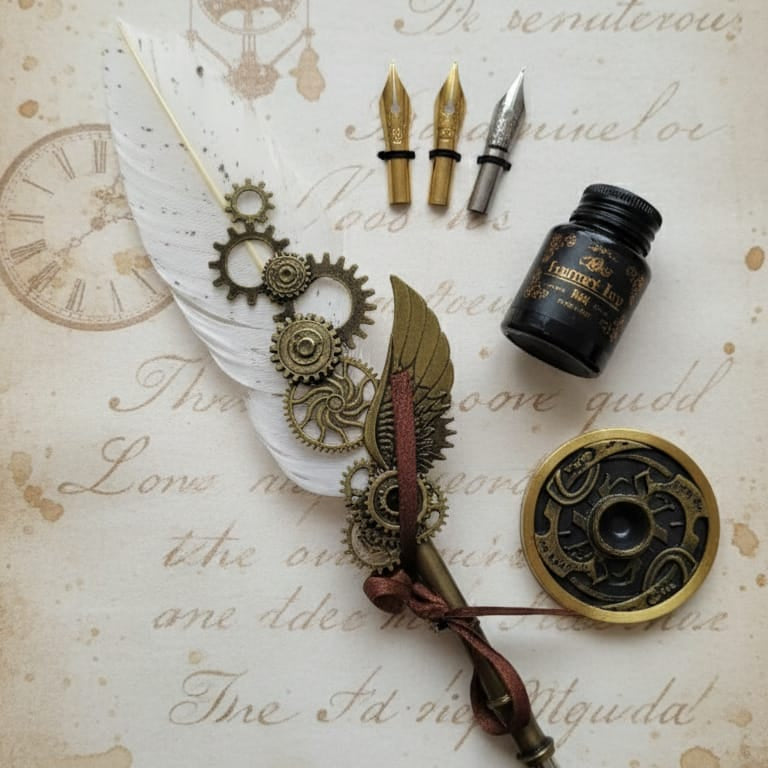 Retro Feather Pen