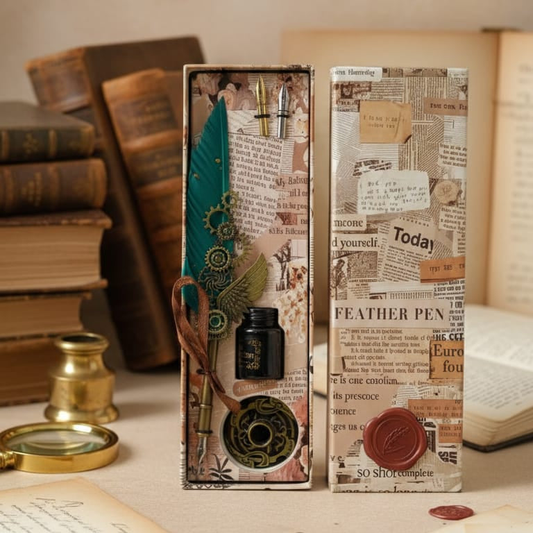 Retro Feather Pen