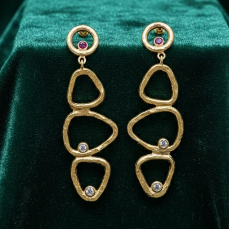 24 Carat Gold Plated Earrings