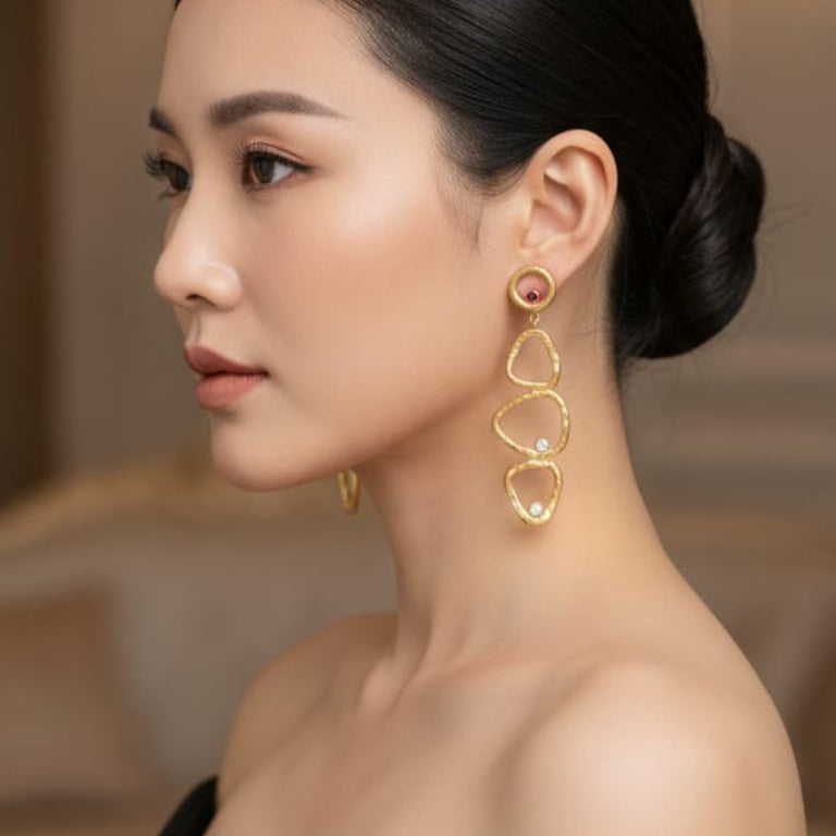 24 Carat Gold Plated Earrings