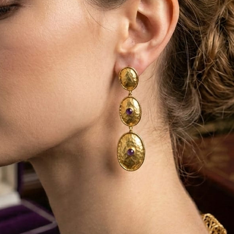 24 Carat Gold Plated Earrings