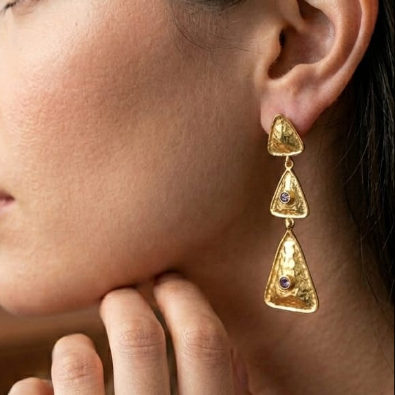 24 Carat Gold Plated Earrings
