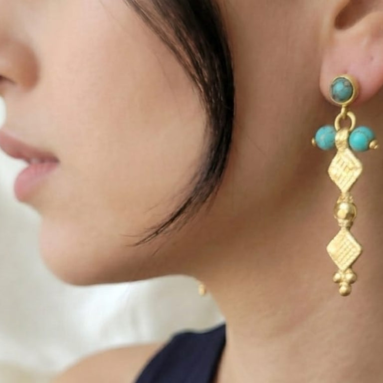 24 Carat Gold Plated Earrings