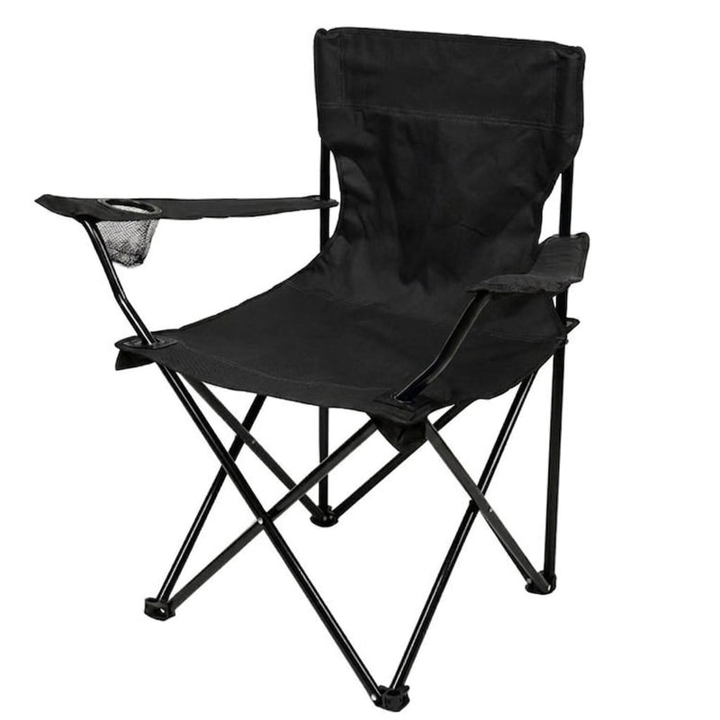 Outdoor Foldable Camping Chair - Black
