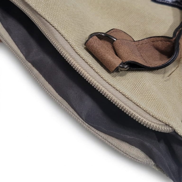 Sholder Bag with Badges - Olive