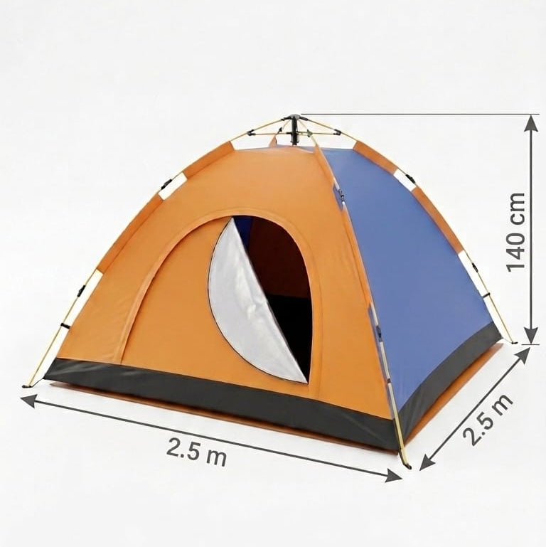 Full Automatic Tent (2.5x2.5) Navy & Orange