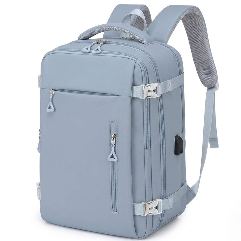 PU Leather Luxury Backpack - Baby Blue