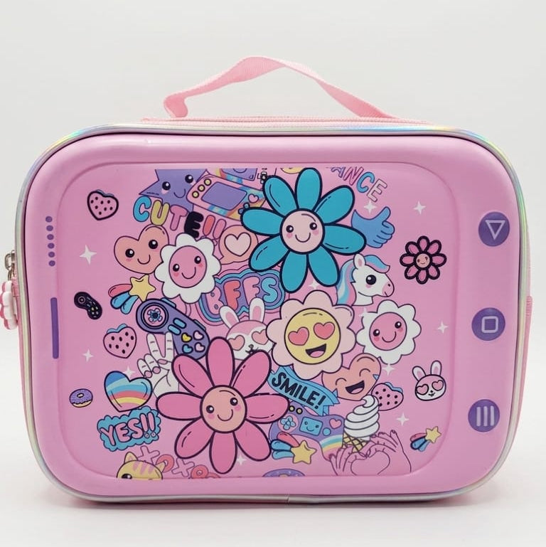 3d School Backpack (set of 3 Pieces) - Flowers