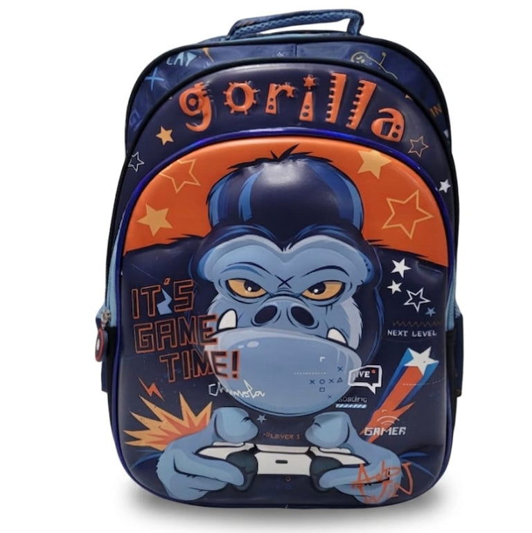 3d School Backpack (set of 3 Pieces) - Gorilla