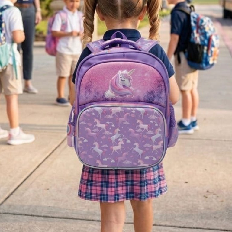 3D School Backpack (3 to 5 years) - Unicorn