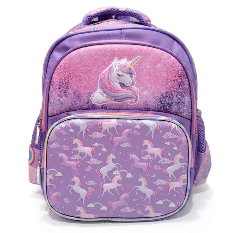 3D School Backpack (3 to 5 years) - Unicorn