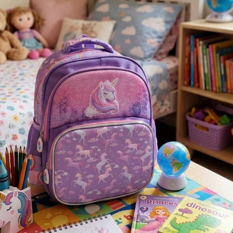 3D School Backpack (3 to 5 years) - Unicorn