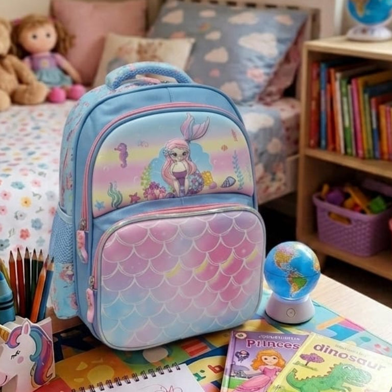 3D School Backpack (3 to 5 years) - Mermaid
