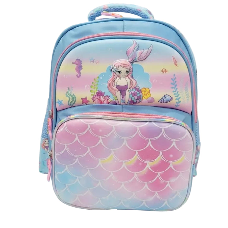 3D School Backpack (3 to 5 years) - Mermaid