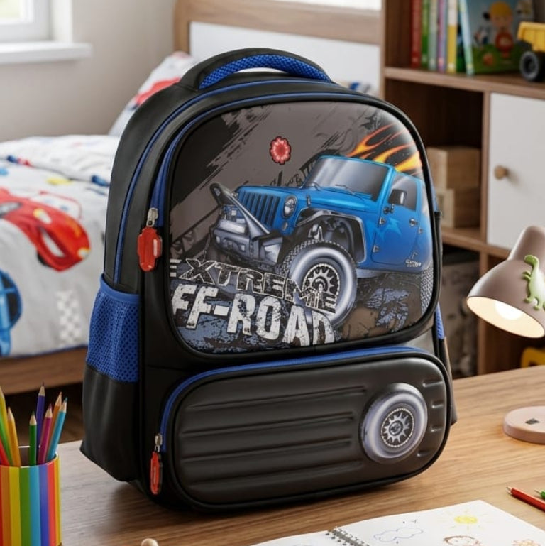 3D School Backpack (3 to 5 years) - Off Road