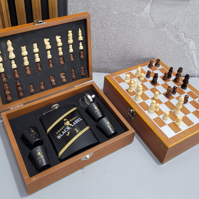 Chess - Flask Set - BL