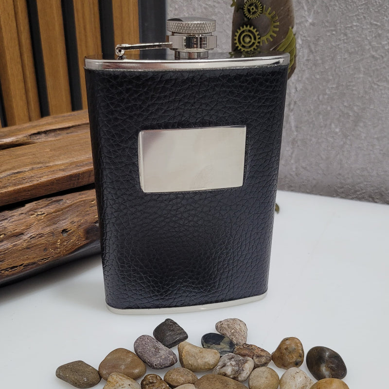 Stainless Steel Hip Flask - Basic Black