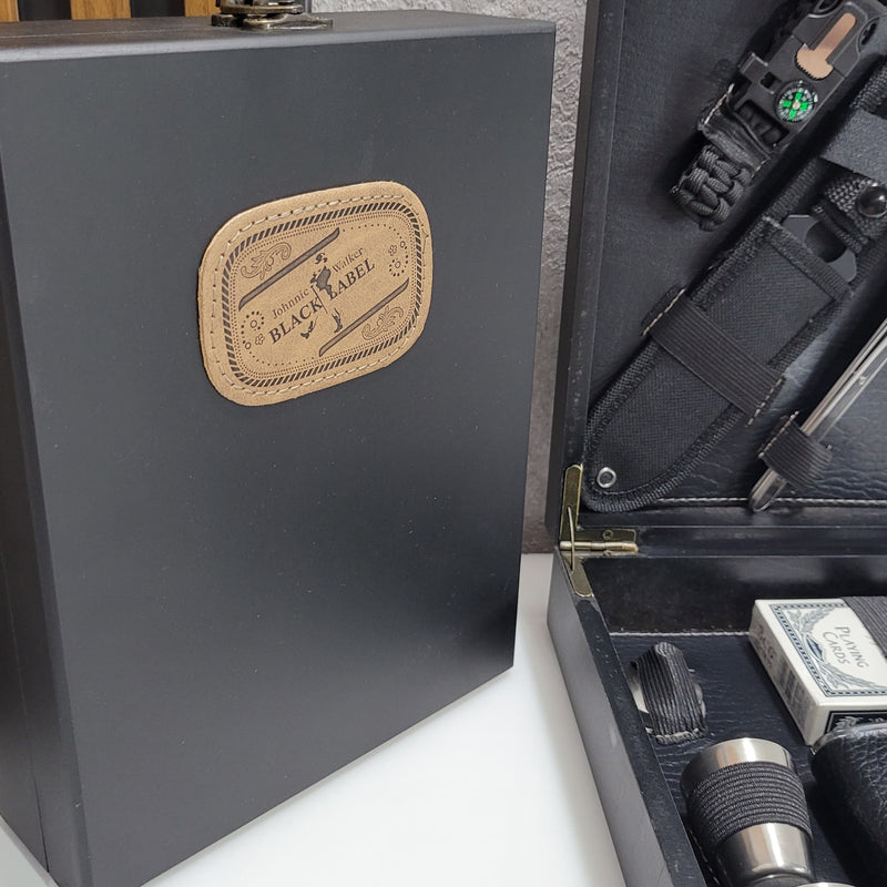 Wood Hip flask set
