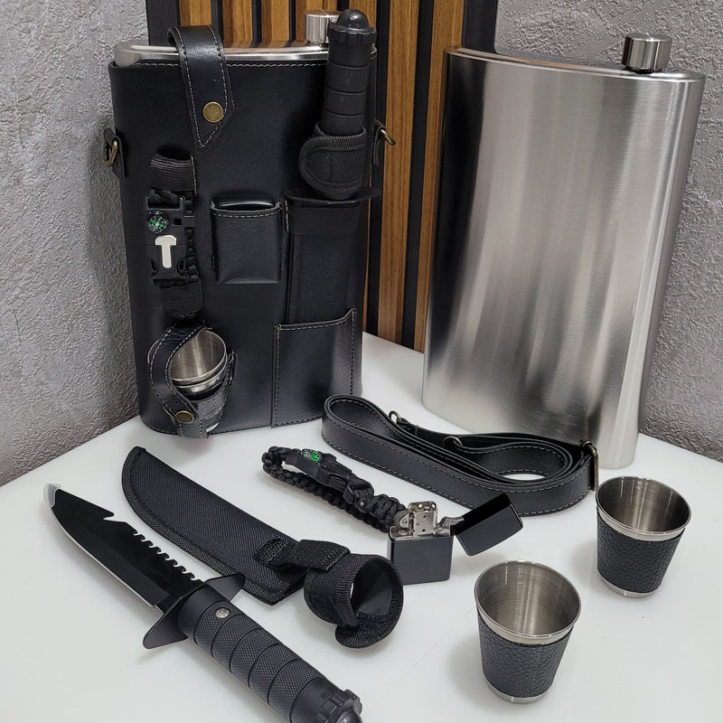 Tactical Camping Hip Flask Set