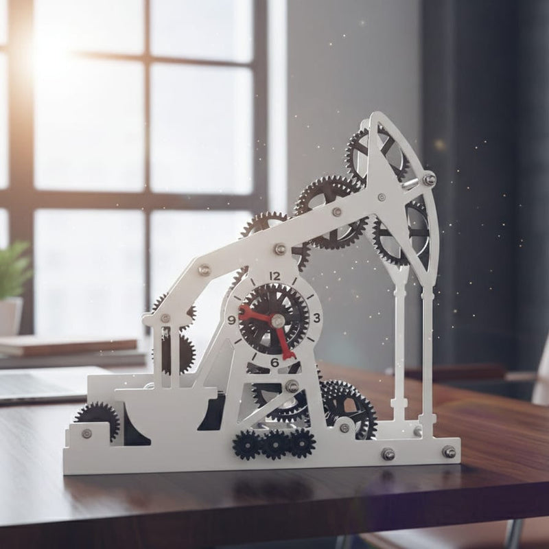 OIL PUMP METAL CLOCK