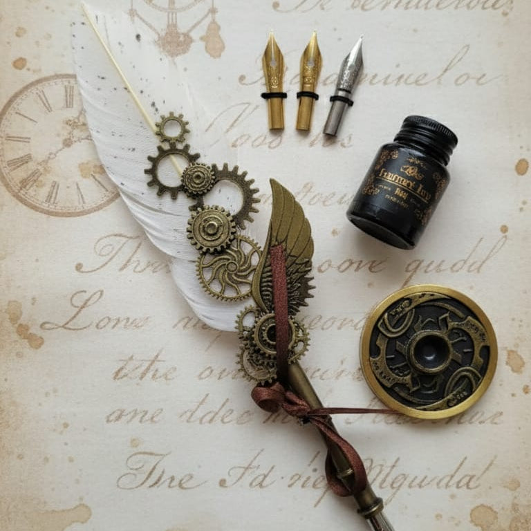 Retro Feather Pen