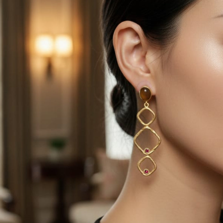 24 Carat Gold Plated Earrings