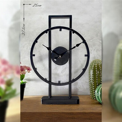DECORATIVE METAL DESK CLOCK