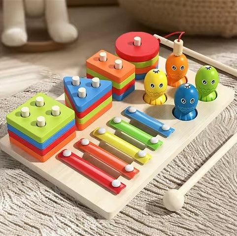 3 in 1 Wood Column Set - 23 Pcs