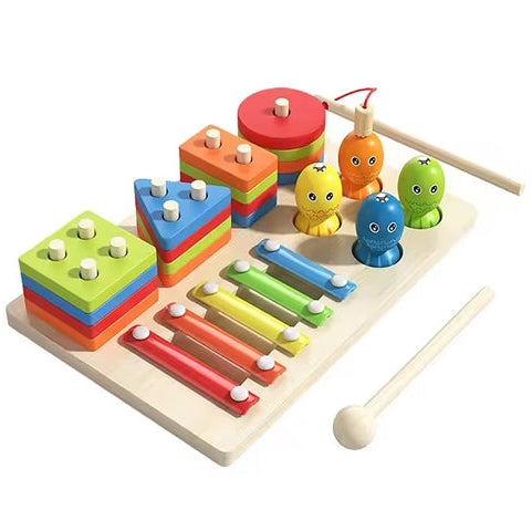 3 in 1 Wood Column Set - 23 Pcs