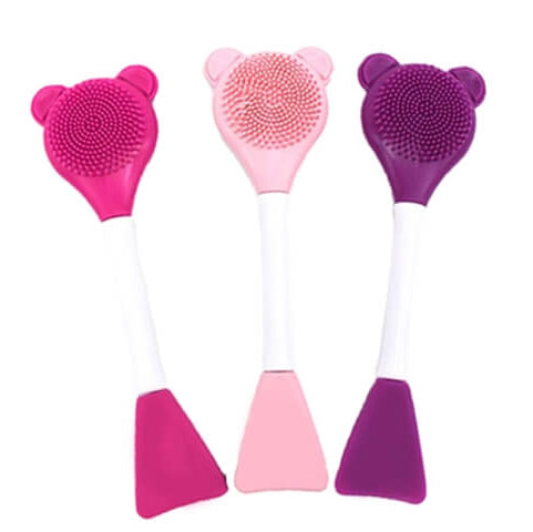 FACIAL CLEANSER BRUSH WITH SPATULA