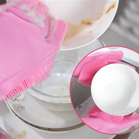SILICONE WASHING GLOVES