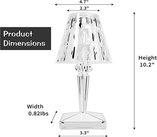 Crystal Diamond Table Lamp