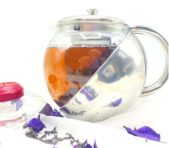 RELAX TEA MAKER GLASS STAINLESS STEEL 1100 ML